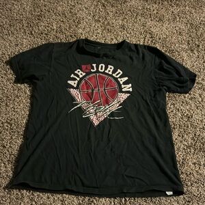 Air Jordan Flight t-shirt. Black, red, white. Basketball shirt, vintage.